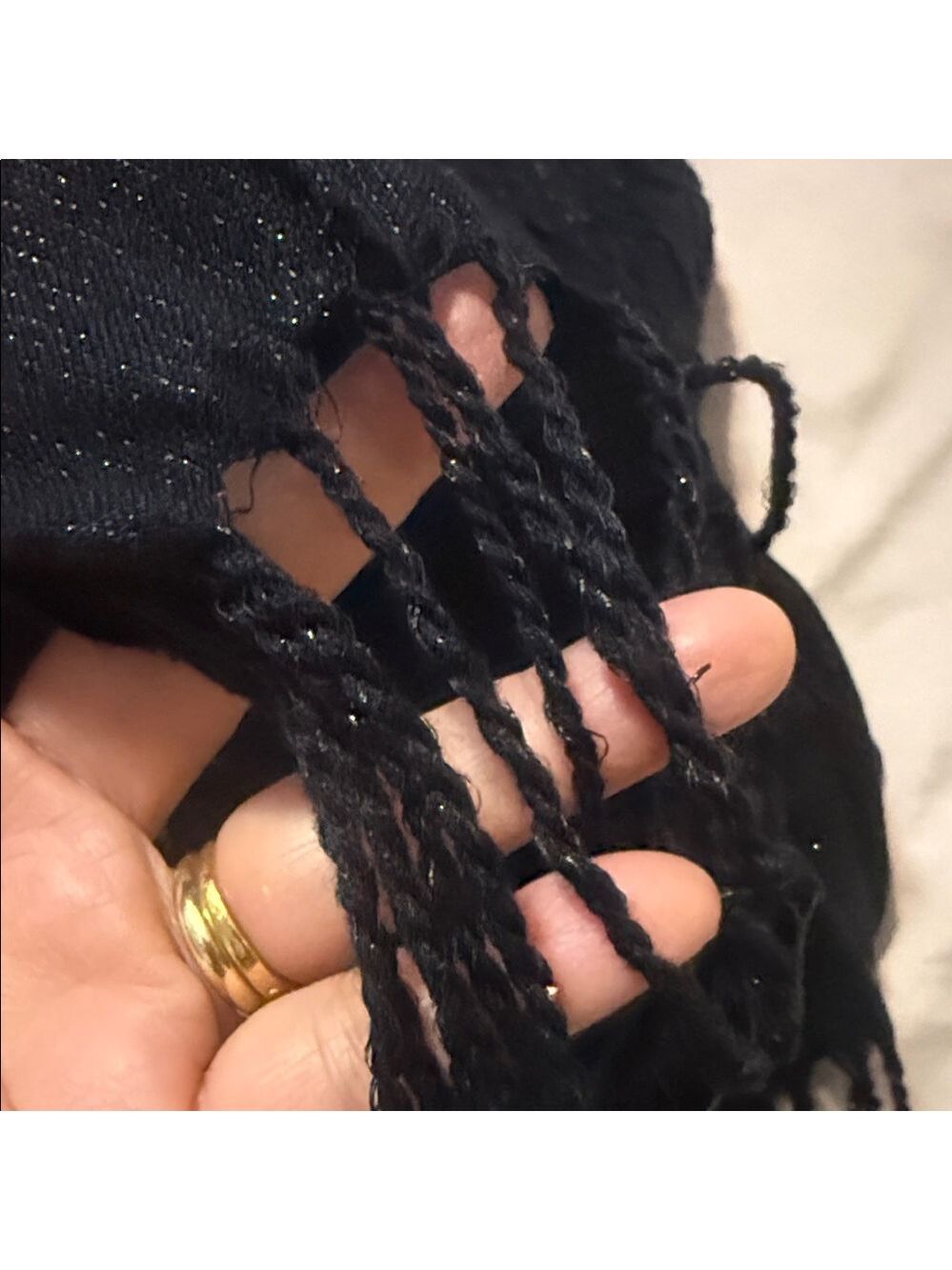 Elegant Black Scarf/ Shawl - Picture 10 of 14